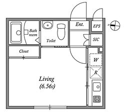 MODULOR池上 2階1Kの間取り