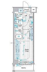 京急本線 大森町駅 徒歩10分の賃貸マンション 3階1Kの間取り