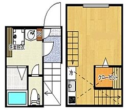 エヴァンコート4 ワンルームの間取図画像