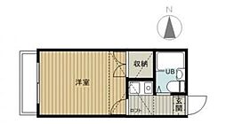 パルテアN 1Kの間取図画像