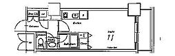 HF駒沢公園レジデンスTOWER ワンルームの間取図画像