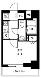 URBANPARKお花茶屋 1Kの間取図画像