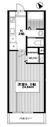 ヴェルドミール玉川学園2 1Kの間取図画像