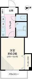 ソフィール 1Kの間取図画像