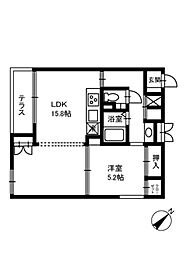 セゾンドルフ柊 1LDKの間取図画像