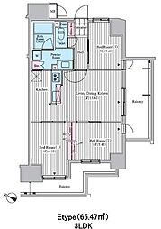 JR京浜東北・根岸線 東十条駅 徒歩3分の賃貸マンション 10階3LDKの間取り