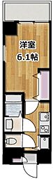 メゾン・ド・ヴィレ高輪 11階1Kの間取り