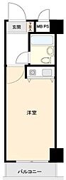 クリオ日野壱番館 1Kの間取図画像