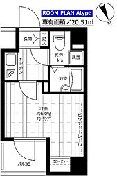 ステージグランデ文京小石川 1Kの間取図画像