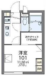 レオパレス創 1Kの間取図画像
