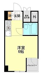 東京メトロ半蔵門線 半蔵門駅 徒歩3分の賃貸マンション 6階ワンルームの間取り