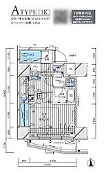 MAINSTAGE一之江 1Kの間取図画像
