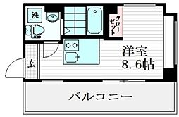 trias128 1Kの間取図画像