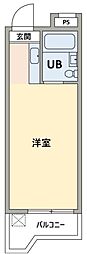 メゾン・ド・エール ワンルームの間取図画像