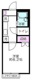 アドニス 1Kの間取図画像