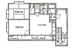 むさしのヴィレッジ2 2DKの間取図画像