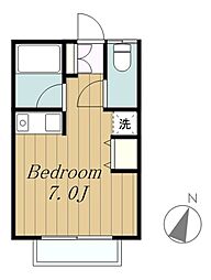 アットハイム ワンルームの間取図画像