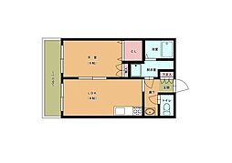 SAGARABIdg 1LDKの間取図画像