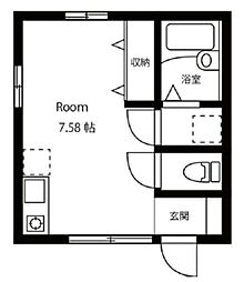 MYSメゾン南砂 ワンルームの間取図画像