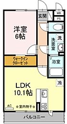 BLESS戸塚弥生台 3階1LDKの間取り