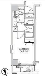 プライムアーバン葛西 1Kの間取図画像