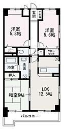 ハイブリッジ朝霞 3LDKの間取図画像