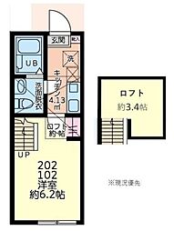 Palette Base神奈川工科大学前 1Kの間取図画像