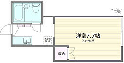 モンシャトー箕輪 1階1Kの間取り