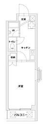 ニシノビル 1Kの間取図画像