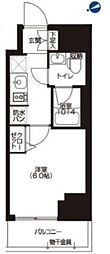 アーバネックス大森 1Kの間取図画像