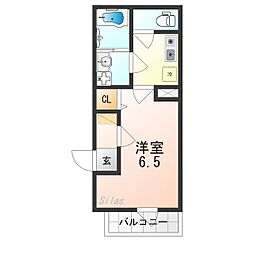 ＴＳＵＢＡＫＵＲＡ 3階1Kの間取り