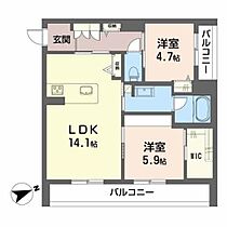 シャーメゾンＲＯＯＸ A0202 ｜ 福岡県久留米市津福本町469-1（賃貸アパート2LDK・2階・62.25㎡） その2