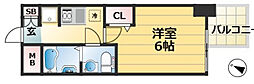 セレニテ神戸ミラク 1Kの間取図画像