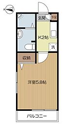 レポス荻窪 1Kの間取図画像