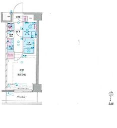 ジェノヴィアお花茶屋2スカイガーデン 1Kの間取図画像