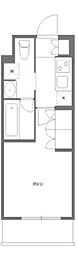 ASYLCOURT東大井 1Kの間取図画像