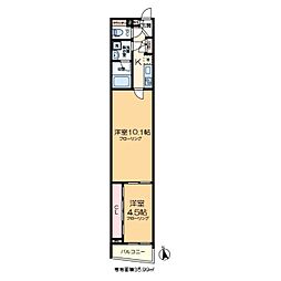 LUMEED梅島 2Kの間取図画像