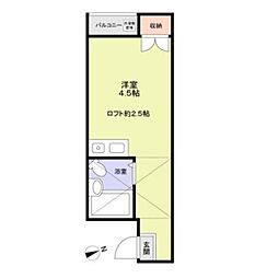 GAP桜丘 ワンルームの間取図画像