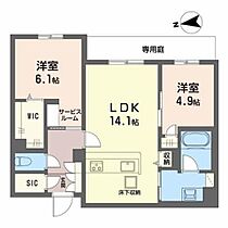 シャーメゾン　フィセル 0103 ｜ 大阪府八尾市跡部本町３丁目1-25（賃貸マンション2LDK・1階・63.55㎡） その2