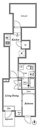 ルクレ目白西坂 2Kの間取図画像
