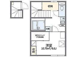 レオパレスアイビーコート82 1Kの間取図画像