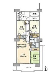 オラリオンサイト4番館 3LDKの間取図画像