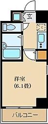プレール・ドゥーク大森 1Kの間取図画像