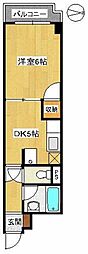 ローヤル高穂 1DKの間取図画像