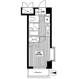 菱和パレス桜台 1Kの間取図画像