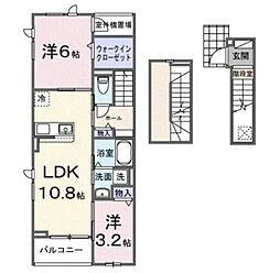 シュティル 2LDKの間取図画像