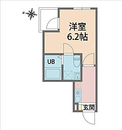 JR横浜線 片倉駅 徒歩7分の賃貸アパート 3階1Kの間取り