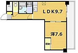 エスペランサ野川 1LDKの間取図画像