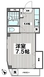 メゾンドエチュード 1Kの間取図画像