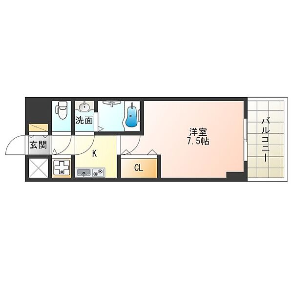 大阪府大阪市北区大淀南３丁目(賃貸マンション1K・8階・25.57㎡)の写真 その2